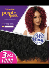 Purple Pack, Long Series Boho Curl, 3pc